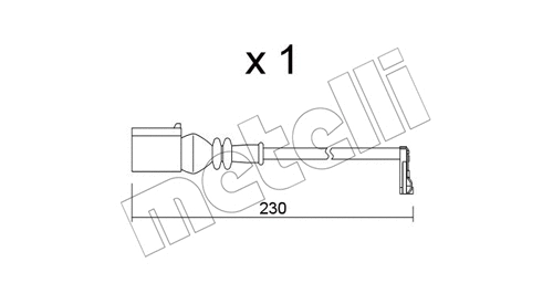 Warning Contact, brake pad wear (SU.364)
