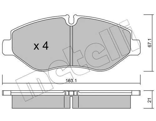 Brake Pad Set, disc brake (22-0671-1)