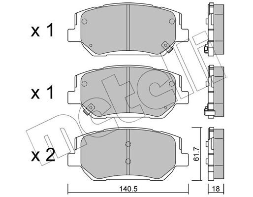 Brake Pad Set, disc brake (22-1297-0)