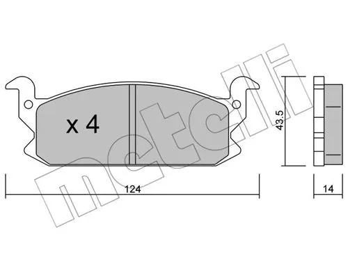 Brake Pad Set, disc brake (22-0380-0)