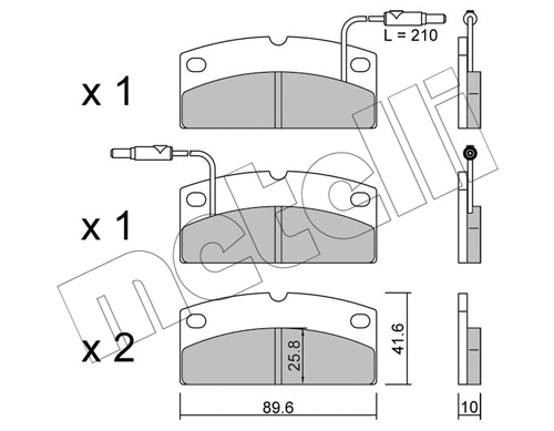 Brake Pad Set, disc brake (22-1231-0)