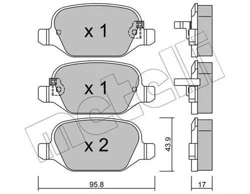 Brake Pad Set, disc brake (22-0324-4)