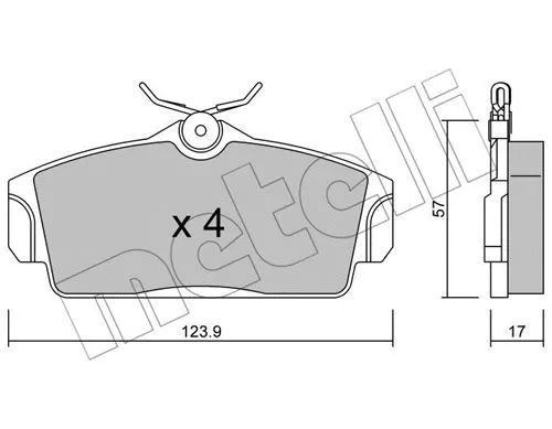 Brake Pad Set, disc brake (22-0305-0)