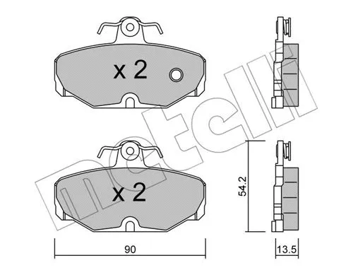 Brake Pad Set, disc brake (22-0095-0)