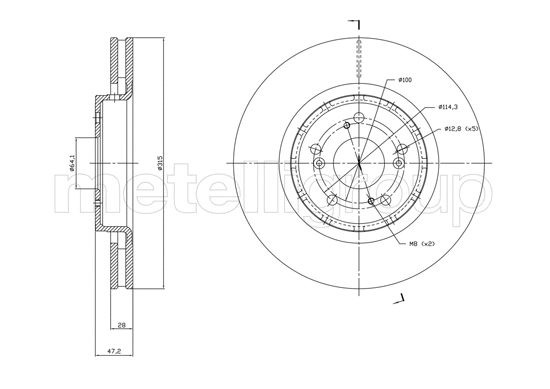 Brake Disc (23-1829C)