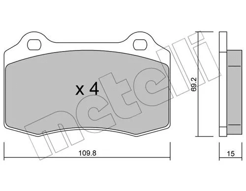 Brake Pad Set, disc brake (22-0251-2)