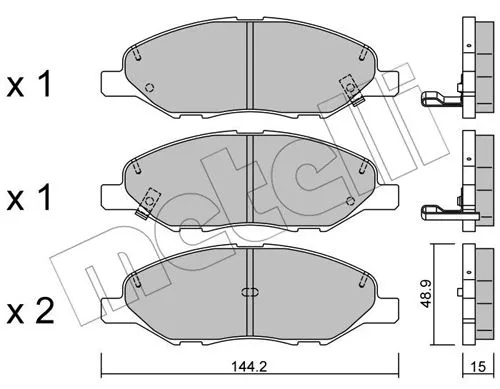 Brake Pad Set, disc brake (22-0811-0)