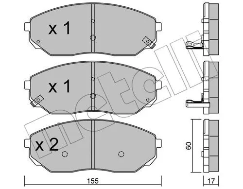 Brake Pad Set, disc brake (22-0515-0)