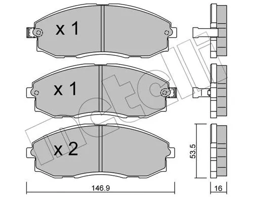 Brake Pad Set, disc brake (22-0297-0)