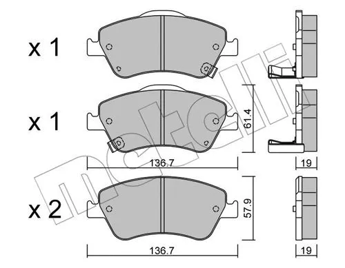 Brake Pad Set, disc brake (22-0794-0)