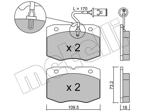 Brake Pad Set, disc brake (22-0139-0)