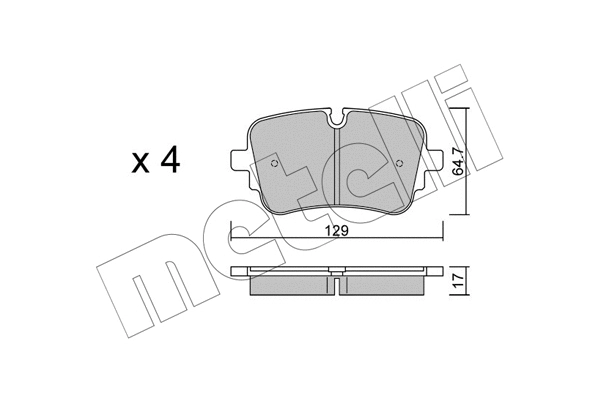 Brake Pad Set, disc brake (22-1130-1)