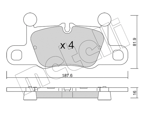 Brake Pad Set, disc brake (22-1258-0)