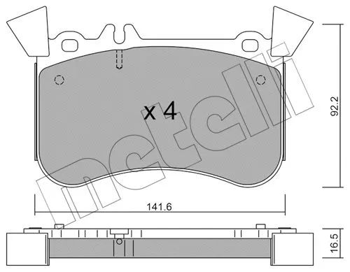 Brake Pad Set, disc brake (22-1133-1)
