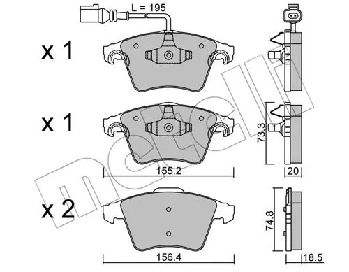Brake Pad Set, disc brake (22-0552-0)
