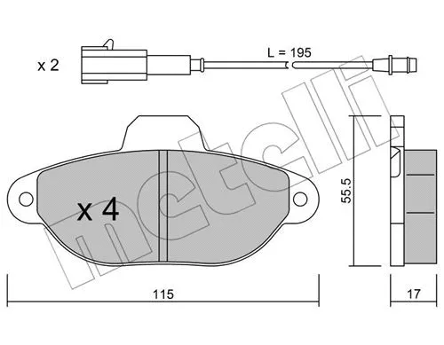 Brake Pad Set, disc brake (22-0159-3)