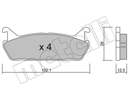 Brake Pad Set, disc brake (22-0390-0)
