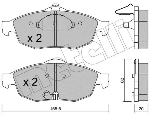Brake Pad Set, disc brake (22-0715-0)