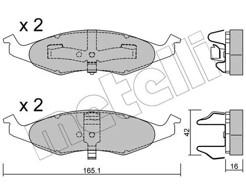 Brake Pad Set, disc brake (22-0713-0)