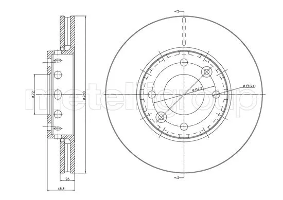 Brake Disc (23-1355C)