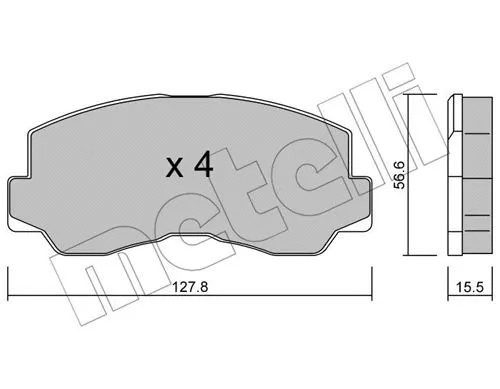 Brake Pad Set, disc brake (22-0112-0)