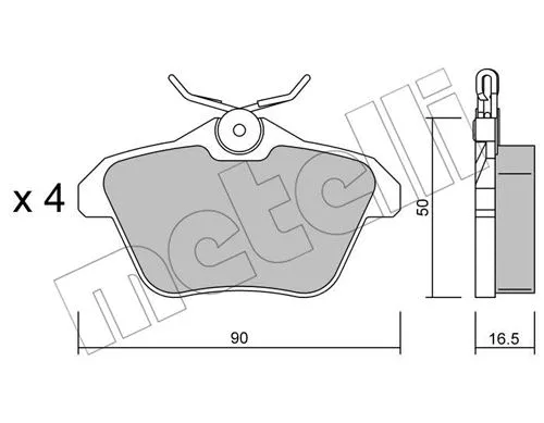 Brake Pad Set, disc brake (22-0113-0)