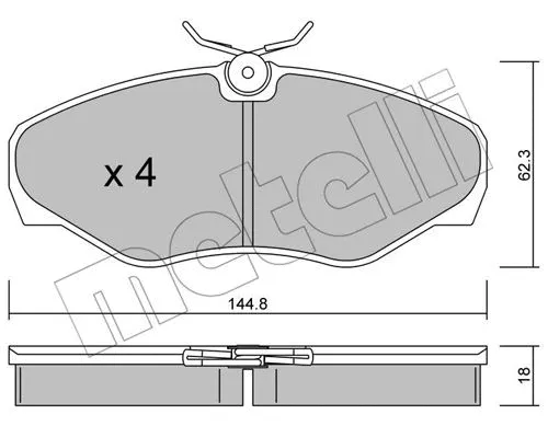 Brake Pad Set, disc brake (22-0338-2)