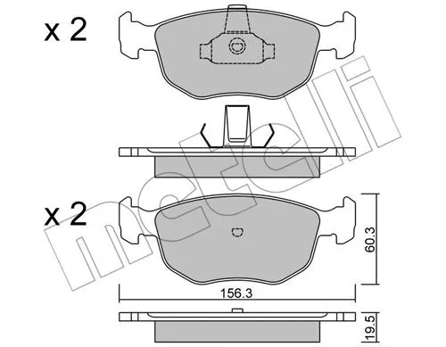 Brake Pad Set, disc brake (22-0656-0)