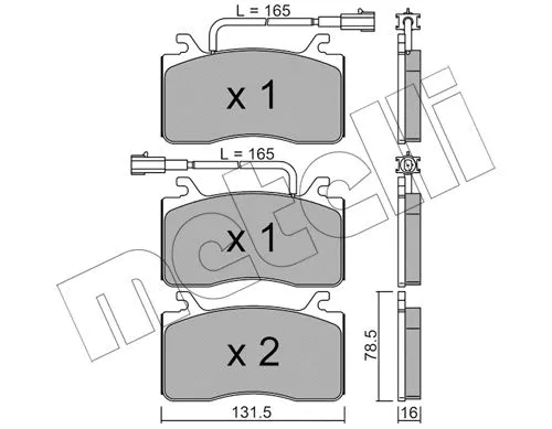 Brake Pad Set, disc brake (22-1100-0)