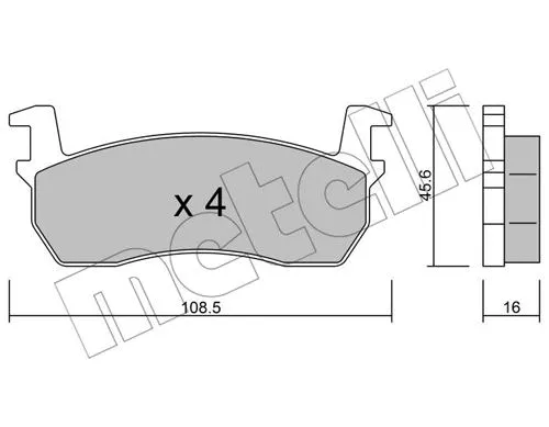 Brake Pad Set, disc brake (22-0034-0)