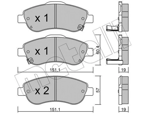 Brake Pad Set, disc brake (22-0789-0)