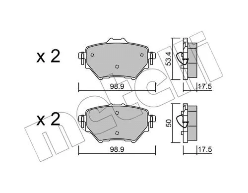 Brake Pad Set, disc brake (22-0987-0)