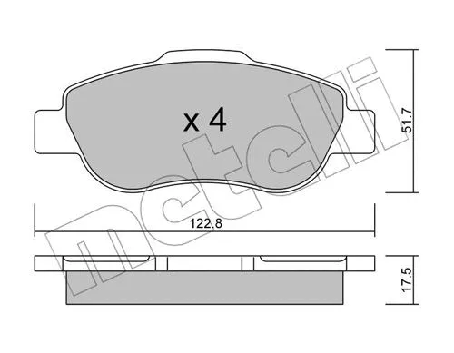 Brake Pad Set, disc brake (22-0638-0)