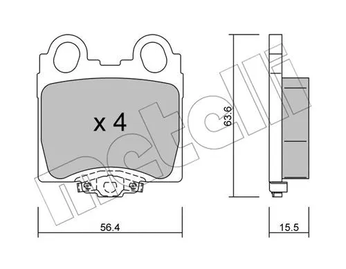 Brake Pad Set, disc brake (22-0758-0)