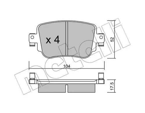 Brake Pad Set, disc brake (22-0980-0)