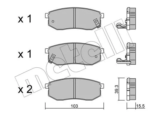 Brake Pad Set, disc brake (22-0514-0)
