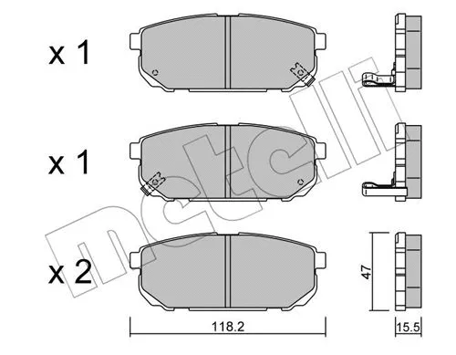 Brake Pad Set, disc brake (22-0516-0)