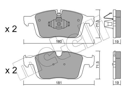 Brake Pad Set, disc brake (22-1188-0)