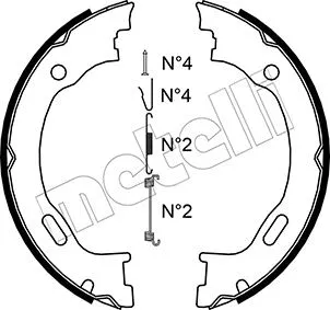 Brake Shoe Set, parking brake (53-0242K)