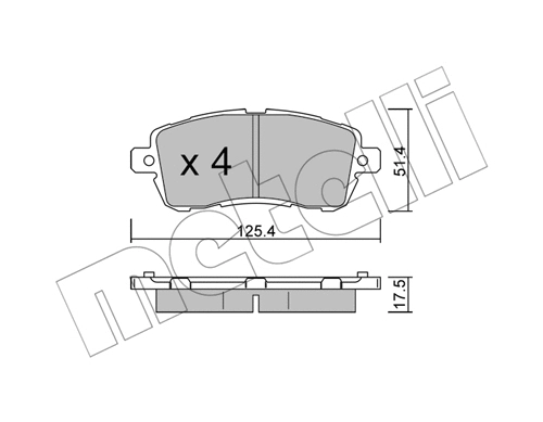 Brake Pad Set, disc brake (22-1185-0)