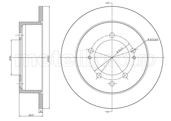 Brake Disc (23-1650C)