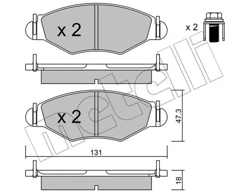 Brake Pad Set, disc brake (22-0254-0)