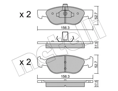 Brake Pad Set, disc brake (22-0082-2)