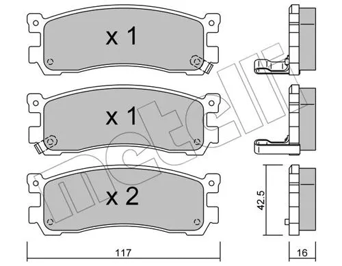 Brake Pad Set, disc brake (22-0478-0)