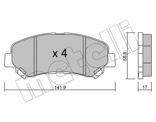 Brake Pad Set, disc brake (22-0792-0)