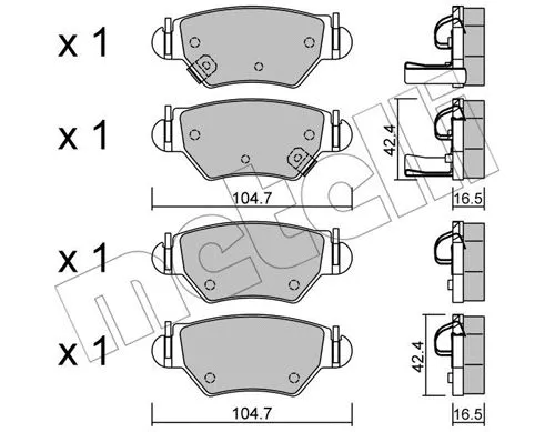 Brake Pad Set, disc brake (22-0259-0)