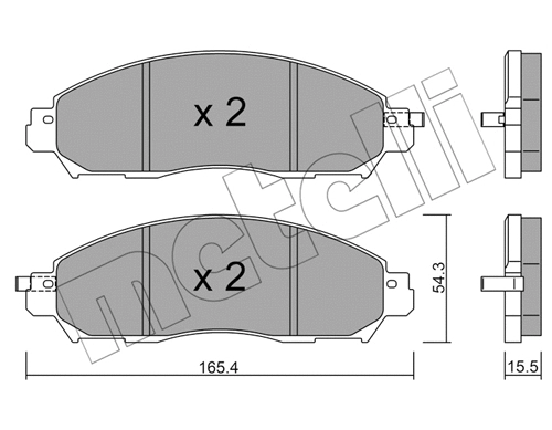 Brake Pad Set, disc brake (22-1081-1)