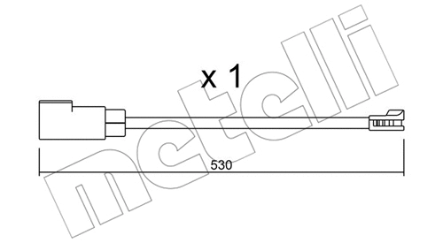 Warning Contact, brake pad wear (SU.340)