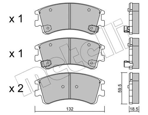 Brake Pad Set, disc brake (22-0476-0)