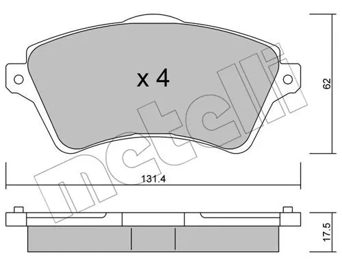 Brake Pad Set, disc brake (22-0349-0)